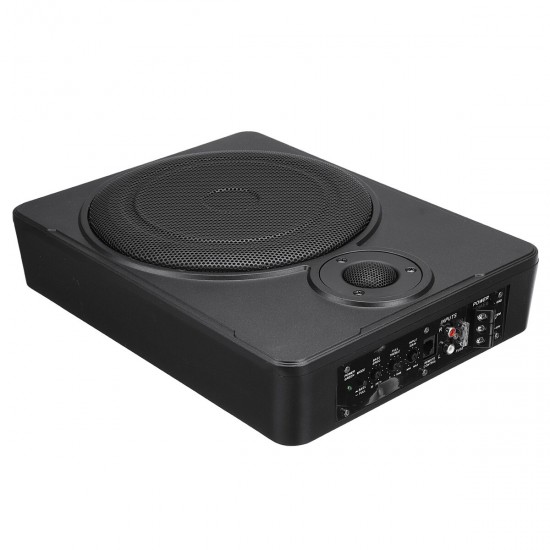 F98773 10inch 800W Car Under Seat Active Amplifier Subwoofer Bass HiFi Slim Speaker