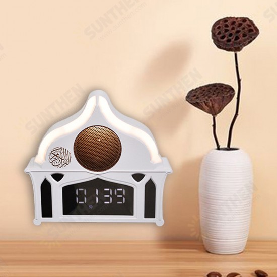 LED Clock Quran Speaker Wireless bluetooth Remote Control Digital Speaker for Quran Study