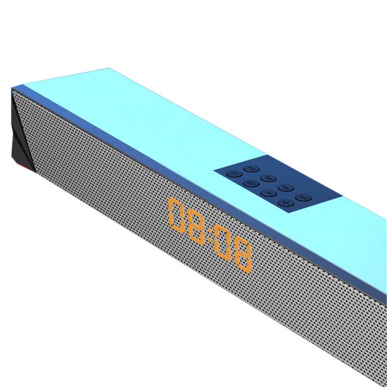 A8 Computer Speaker RGB Light Effect bluetooth USB Recharging Clock Display AUX U Disk TF Card Input Stereo Speaker System