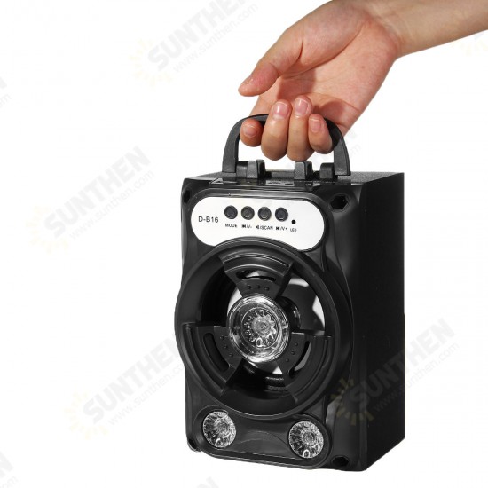 Mini Wireless bluetooth Speaker Stereo Portable Outdoor Speaker LED Support FM Radio TF Card