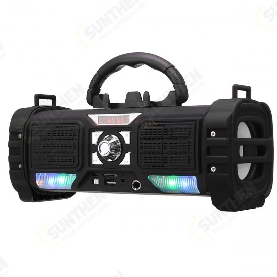 Portable Wireless bluetooth Speaker LED Light Heavy Bass 2200mAh TF Card Speaker with Mic with Phone Holder