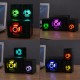 D-208 3.5mm Audio bluetooth 2.1 Channel Bass LED Light Computer Speaker Support TF U-Disk