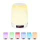 bluetooth 5.1 Speaker Alarm Clock with Colorful Light 3 Gear Dimming White Noise Machine FM Radio for Party Bedroom Home