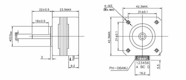 17HS4023-424223mm-Titan-Stepper-Motor-with-Cable-Support-Direct-Drive--Bowden-Mounting-Bracket-for-3-1594018-1