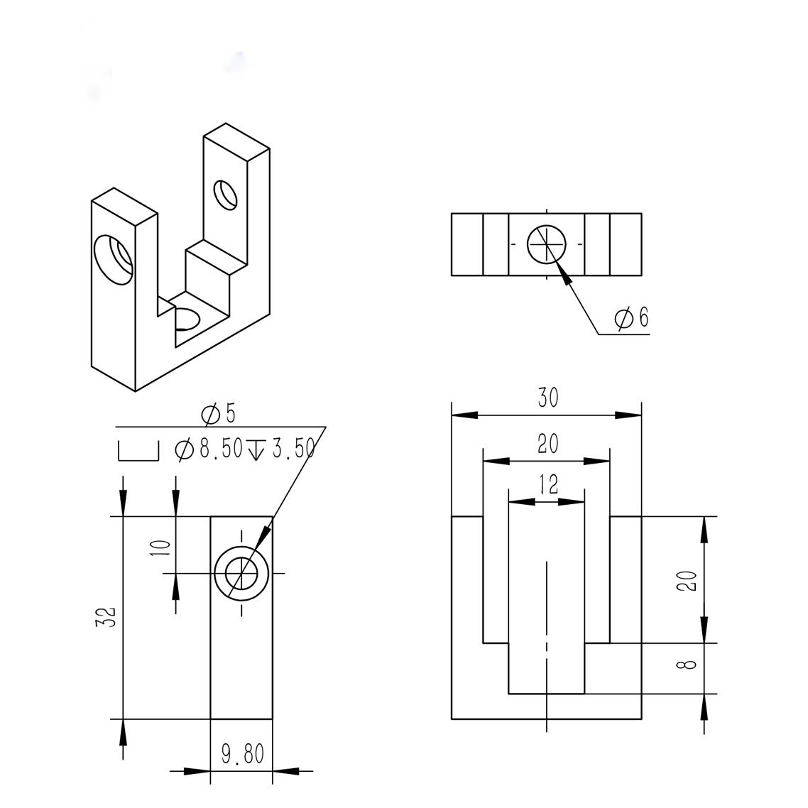 20202040-Aluminum-Profile-mount-MGN12-Linear-Guide-Fixing-Block-with-Screws-for-3D-Printer-Part-1864368-1