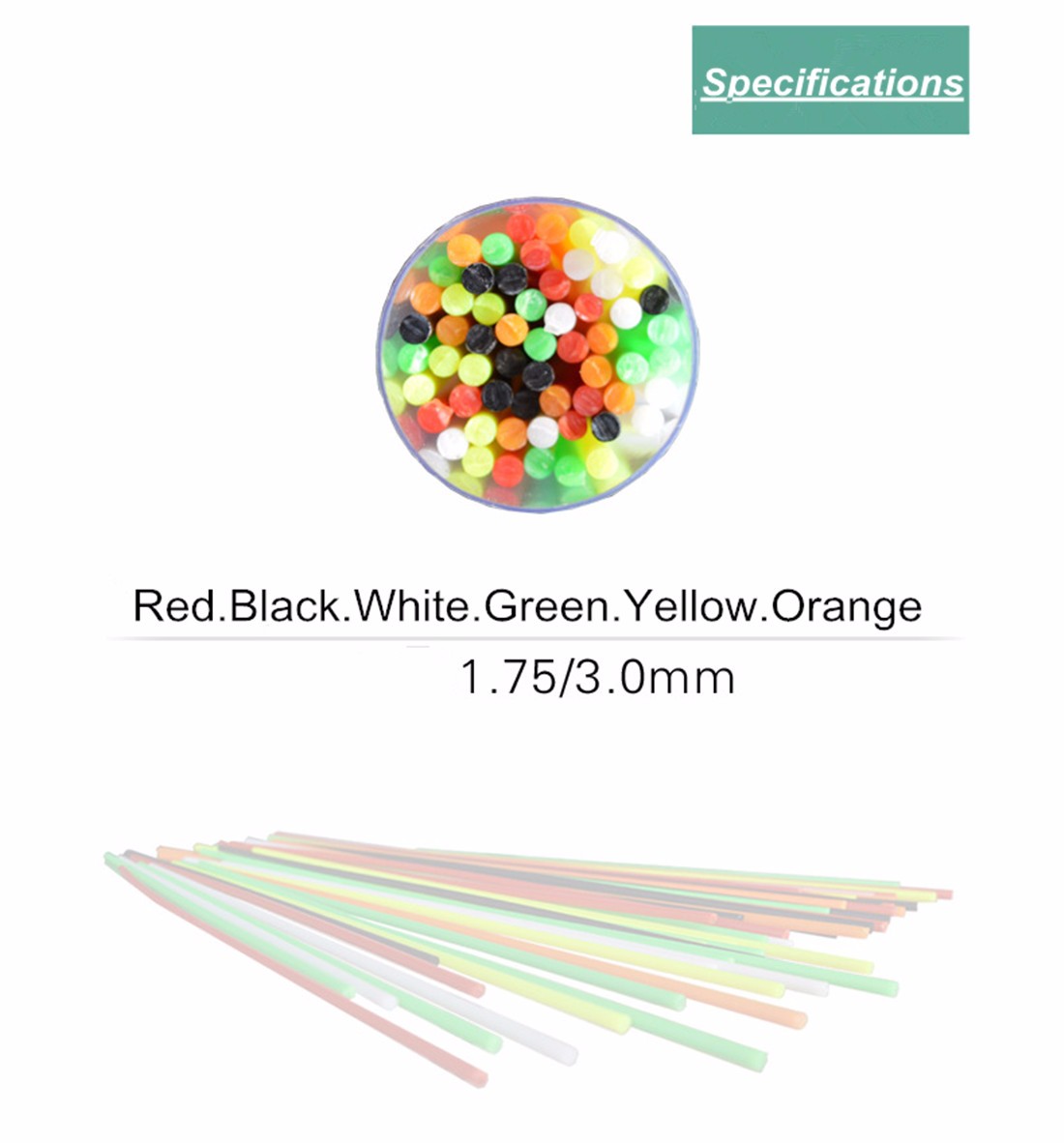 25cm-Length-6-Colors-175300mm-PLA-Filament-For-3D-Printer-1163772-1