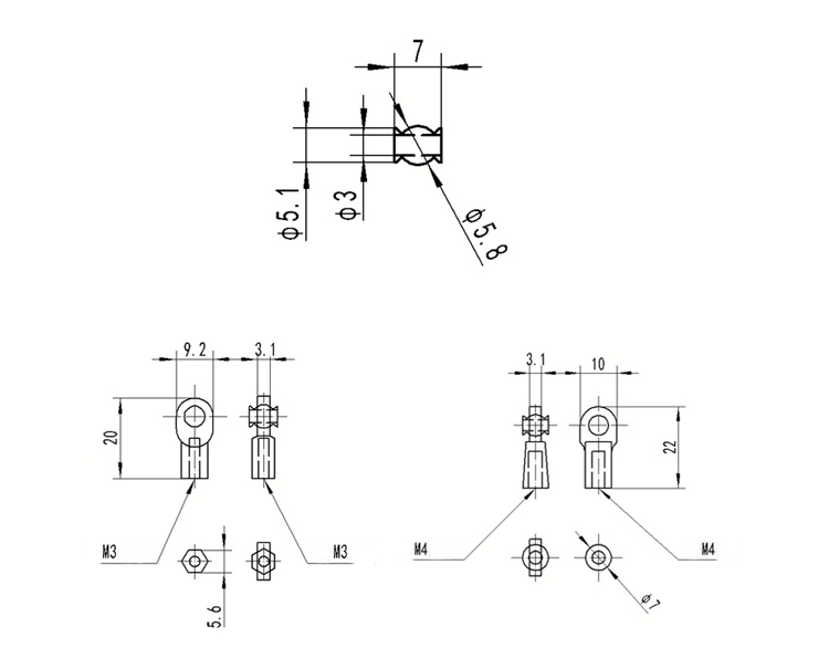 M3M4-Parallel-Arm-Carbon-Rod-Joint-Ball-Buckle-Kit-For-Delta-3D-Printer-Part-1407156-1