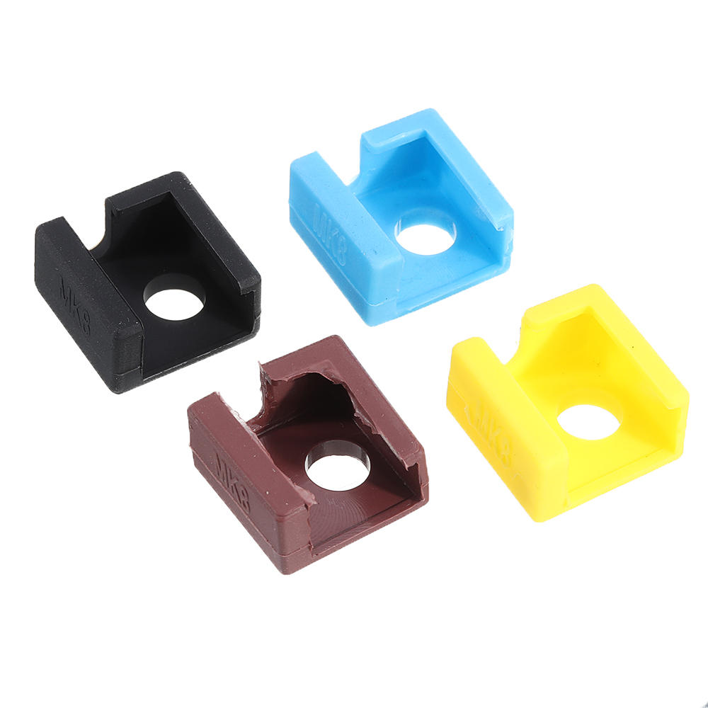 Yellow/Blue/Brown/Black Silicone Protective Case for 3D Printer Heating Block Hotend