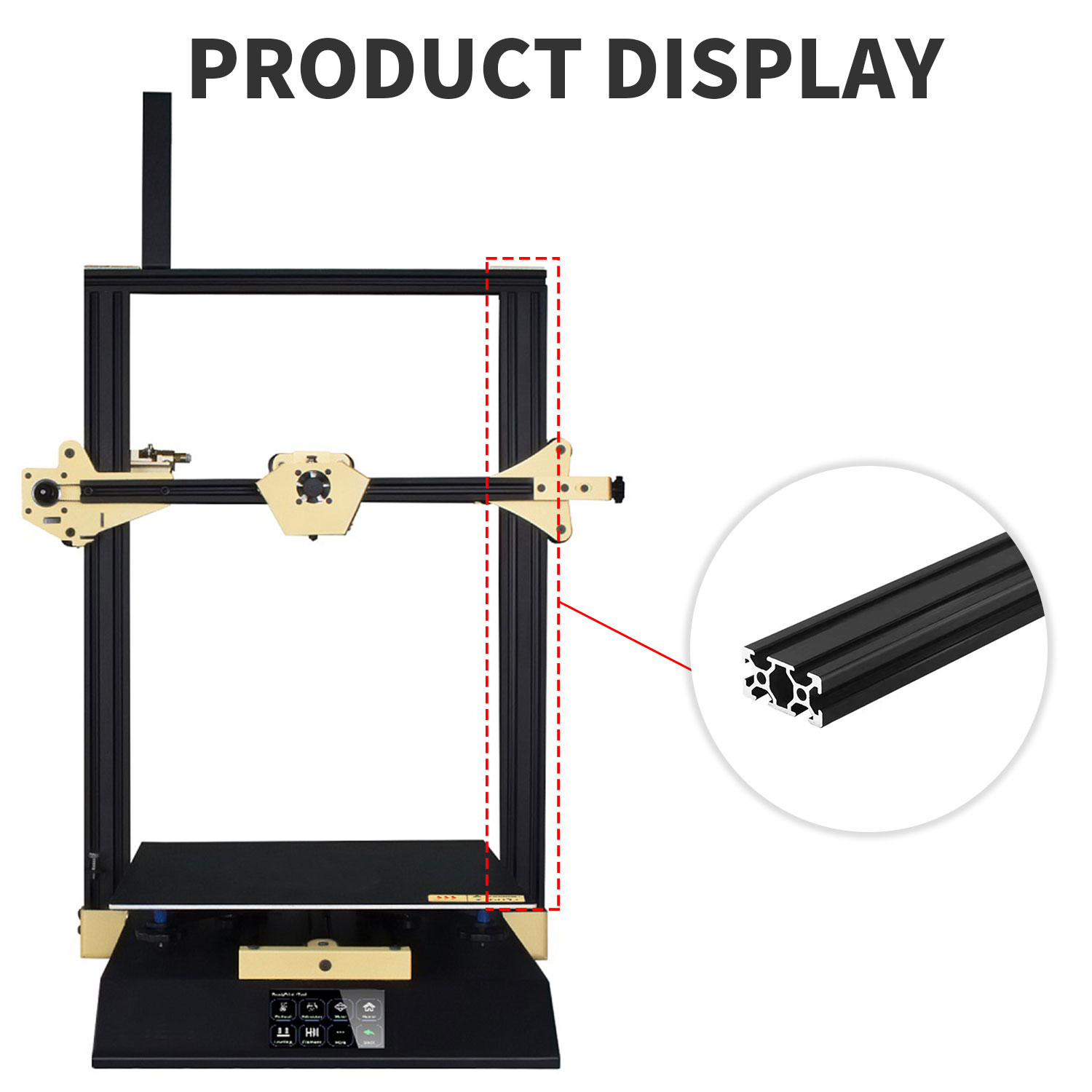 iMetrxreg-5Pcs-2040-Black-Anodized-1000mm-2040-Aluminum-Profile-Extrusion-Frame-for-CNC-Laser-Engrav-1939507-5