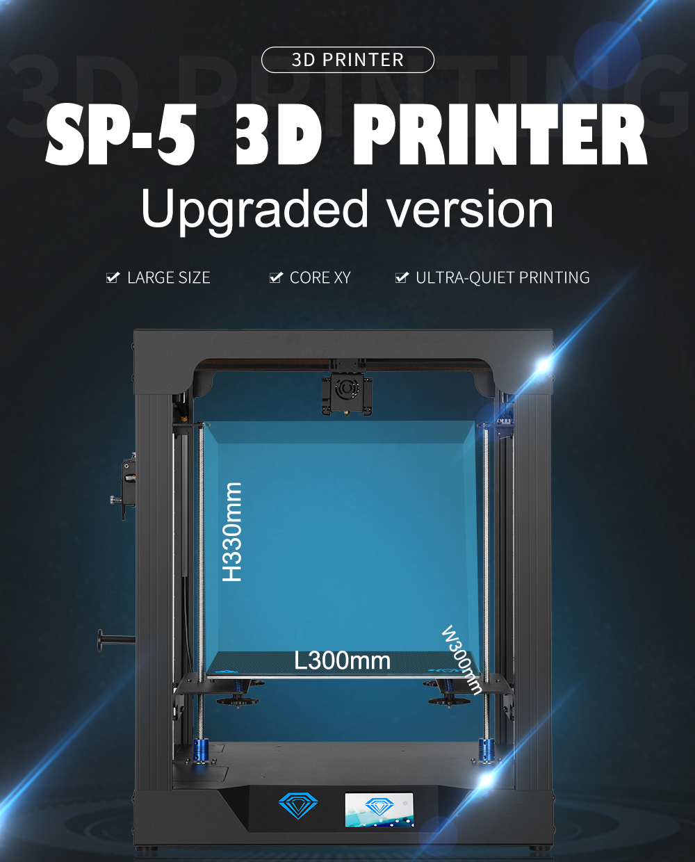 TWO-TREESreg-SP-5-Core-XY-300300350mm-Printing-Size-3D-Printer-With-Full-Metal-BodyDouble-Linear-Gui-1630366-2