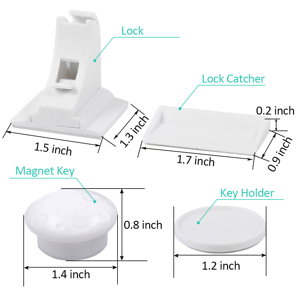 10pcs-Lock2-Key-Magnetic-Child-Lock-Baby-Safety-Baby-Protection-Cabinet-Door-Lock-Kids-Drawer-Locker-1408856-2