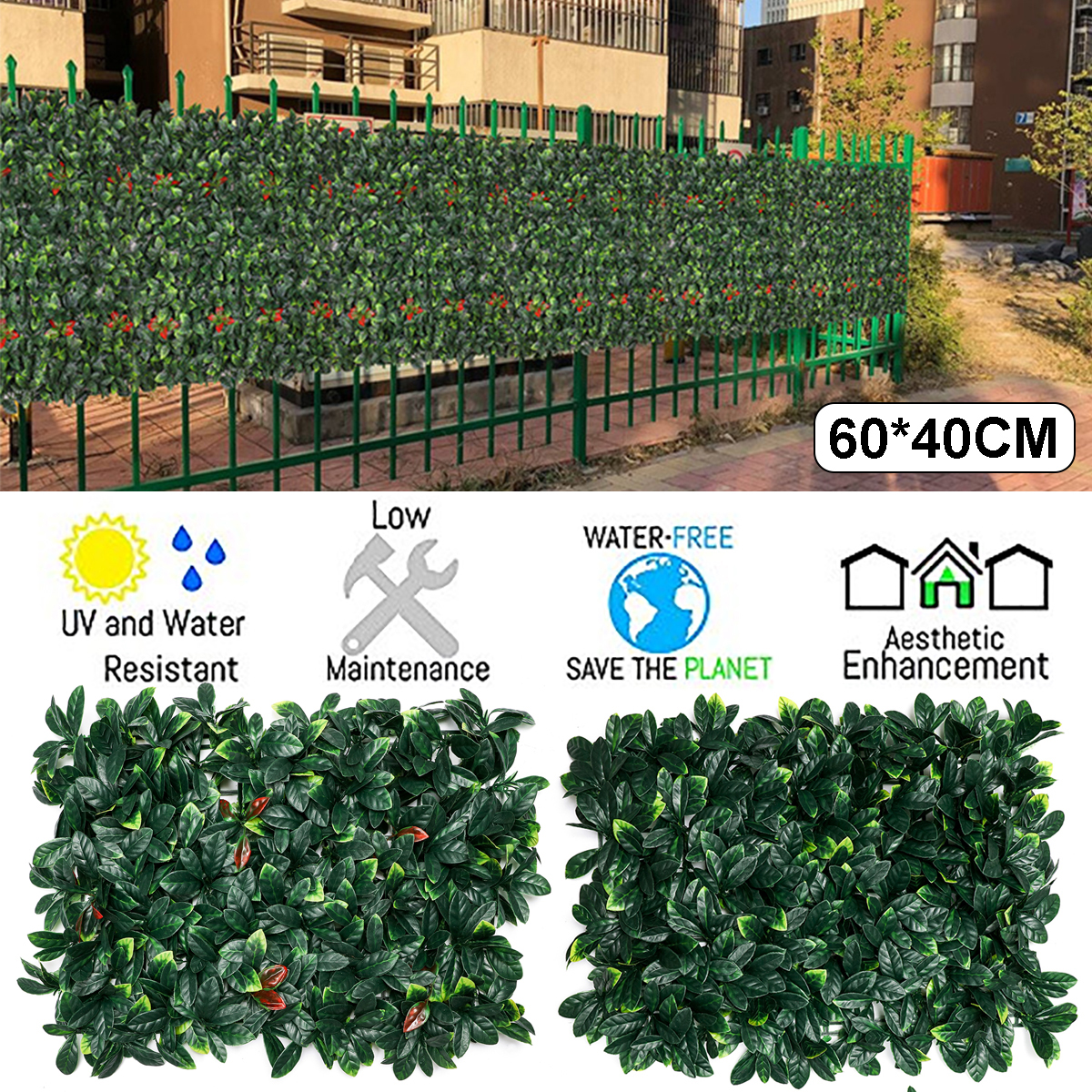 4060CM-Artificial-Topiary-Hedges-Panels-Plastic-Faux-Shrubs-Fence-Mat-Greenery-Wall-Backdrop-Decor-G-1729461-3