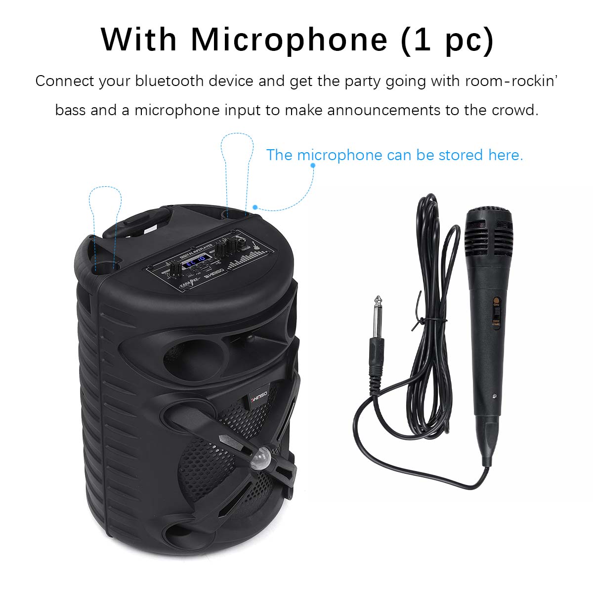 8-inch-20W-High-Power-bluetooth-Sound-Square-Loud-Speaker-3000mAh-Outdoor-Singing-Subwoofer-with-HD--1941507-3