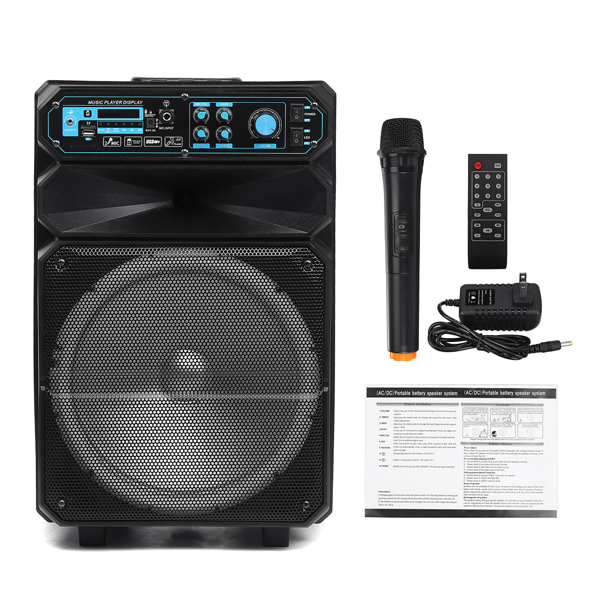 Bakeey-Ds-1206-12-inch-50W-High-Power-bluetooth-Sound-Square-Loud-Speaker-Outdoor-Singing-Subwoofer--1920163-4