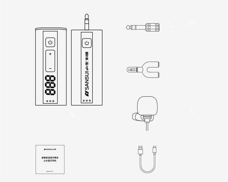 Bakeey-K3-UHF-Wireless-Lavalier-Microphone-With-TransmitterReceiver-50-Channels-for-DSLR-Camera-Smar-1858459-9