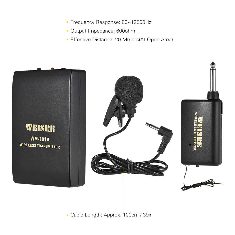 Bakeey-KM-208-Wireless-FM-Transmitter-Receiver-Lavalier-Lapel-Clip-Microphone-Mic-System-20M-Receive-1833533-3