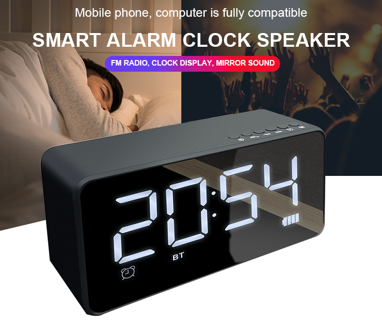 Bakeey-Q31-bluetooth-Speaker-Alarm-Clock-Mirror-LED-Digital-FM-Radio-TF-AUX-Desktop-Wireless-Speaker-1877005-1