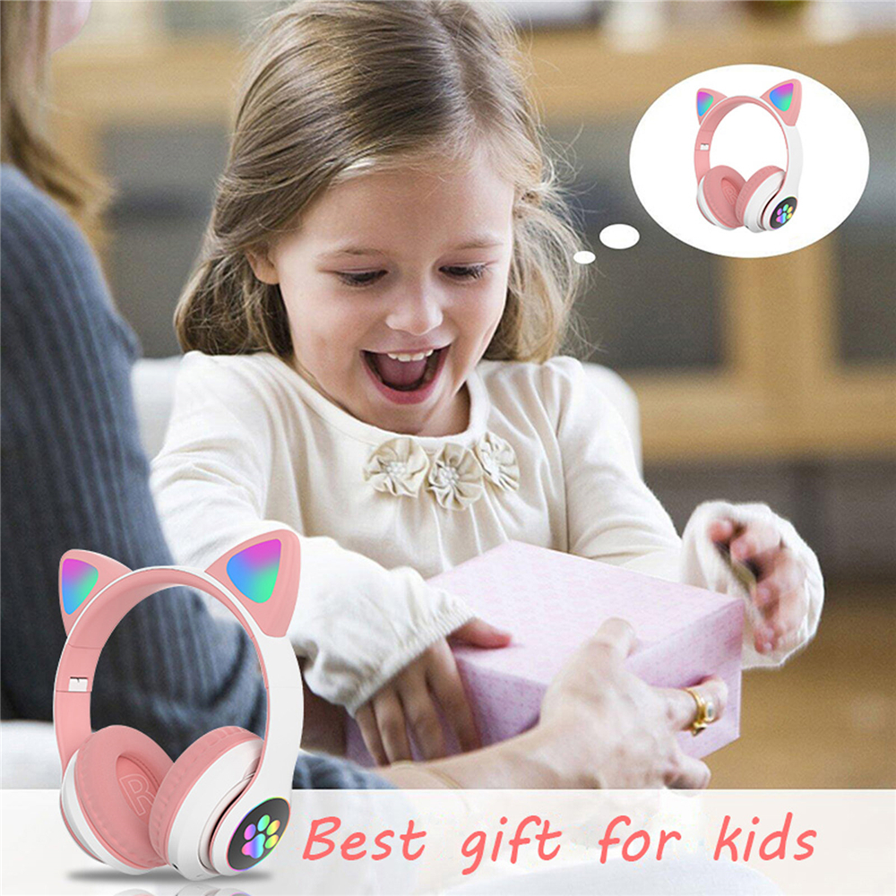 Bakeey-STN-28-Wireless-bluetooth-Headphones-Cute-Kids-Headset-HIFI-Bass-FM-Radio-TF-Card-AUX-In-RGB--1817922-11