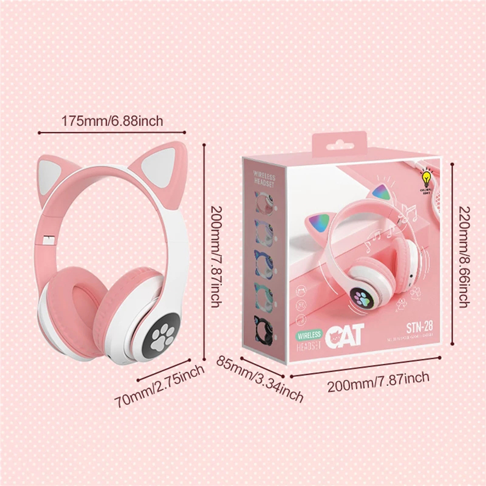 Bakeey-STN-28-Wireless-bluetooth-Headphones-Cute-Kids-Headset-HIFI-Bass-FM-Radio-TF-Card-AUX-In-RGB--1817922-13