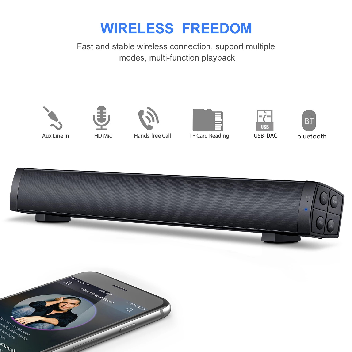 Bakeey-Y7-bluetooth-50-Soundbar-Wireless-Speakers-Hifi-3D-Stereo-Support-AUXTF-Card-with-HD-Mic-1886360-2