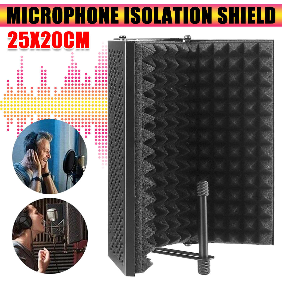 Foldable-Microphone-Acoustic-Isolation-Shield-Acoustic-Foams-Studio-Three-door-Noise-Enclosure-Panel-1790302-1