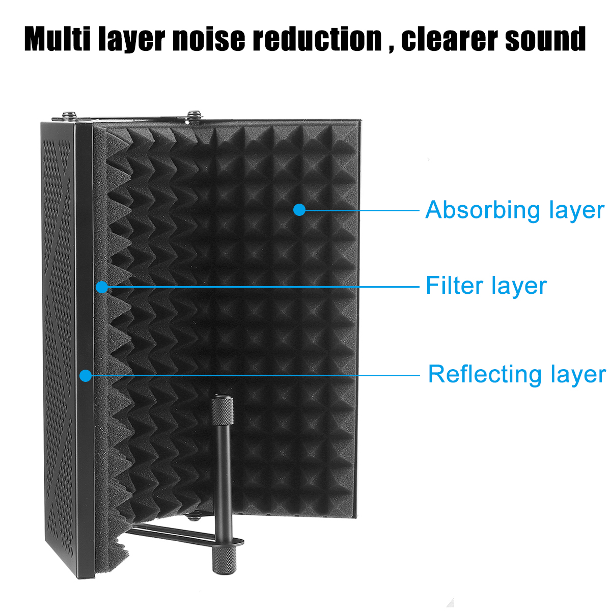 Foldable-Microphone-Acoustic-Isolation-Shield-Acoustic-Foams-Studio-Three-door-Noise-Enclosure-Panel-1790302-2