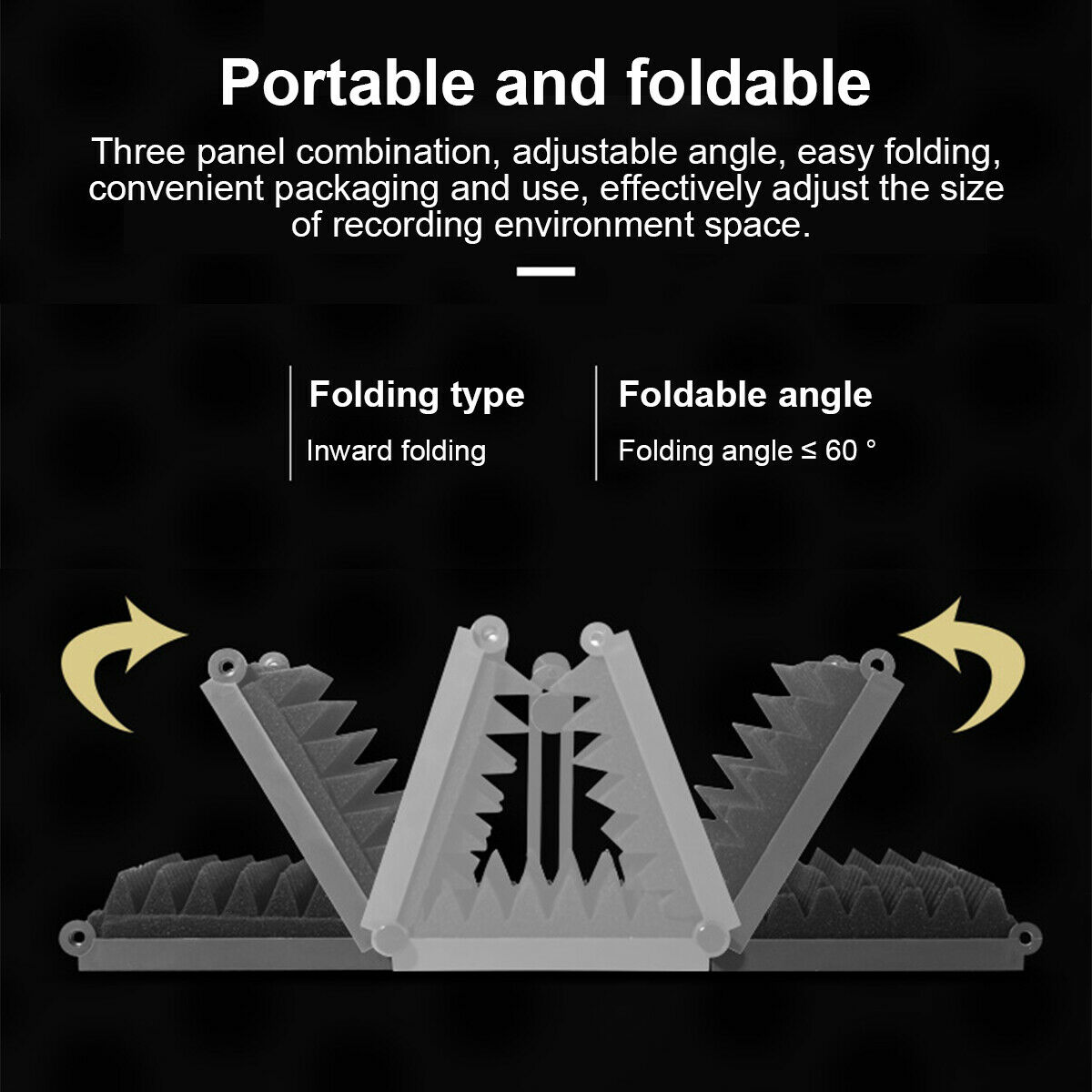 Foldable-Microphone-Acoustic-Isolation-Shield-Acoustic-Foams-Studio-Three-door-Noise-Enclosure-Panel-1790302-5