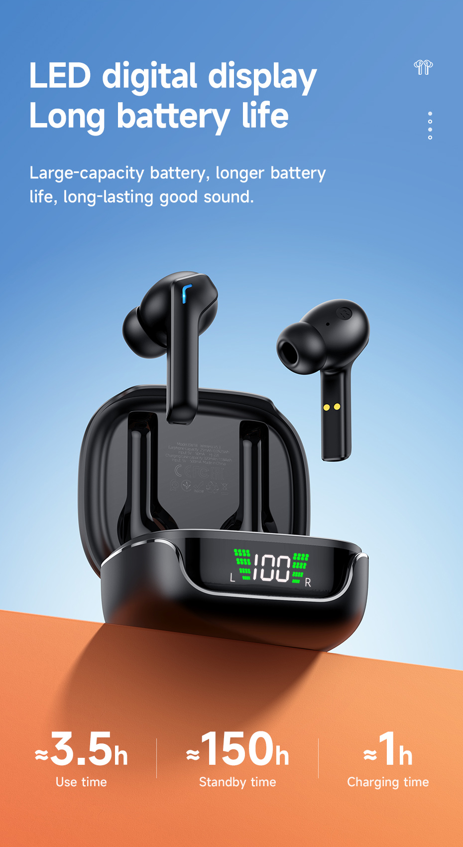 HOCO-EW18-TWS-bluetooth-V53-Earphone-13mm-Dynamic-Driver-Stereo-300mAh-Battery-LED-Display-Smart-Tou-1972772-5