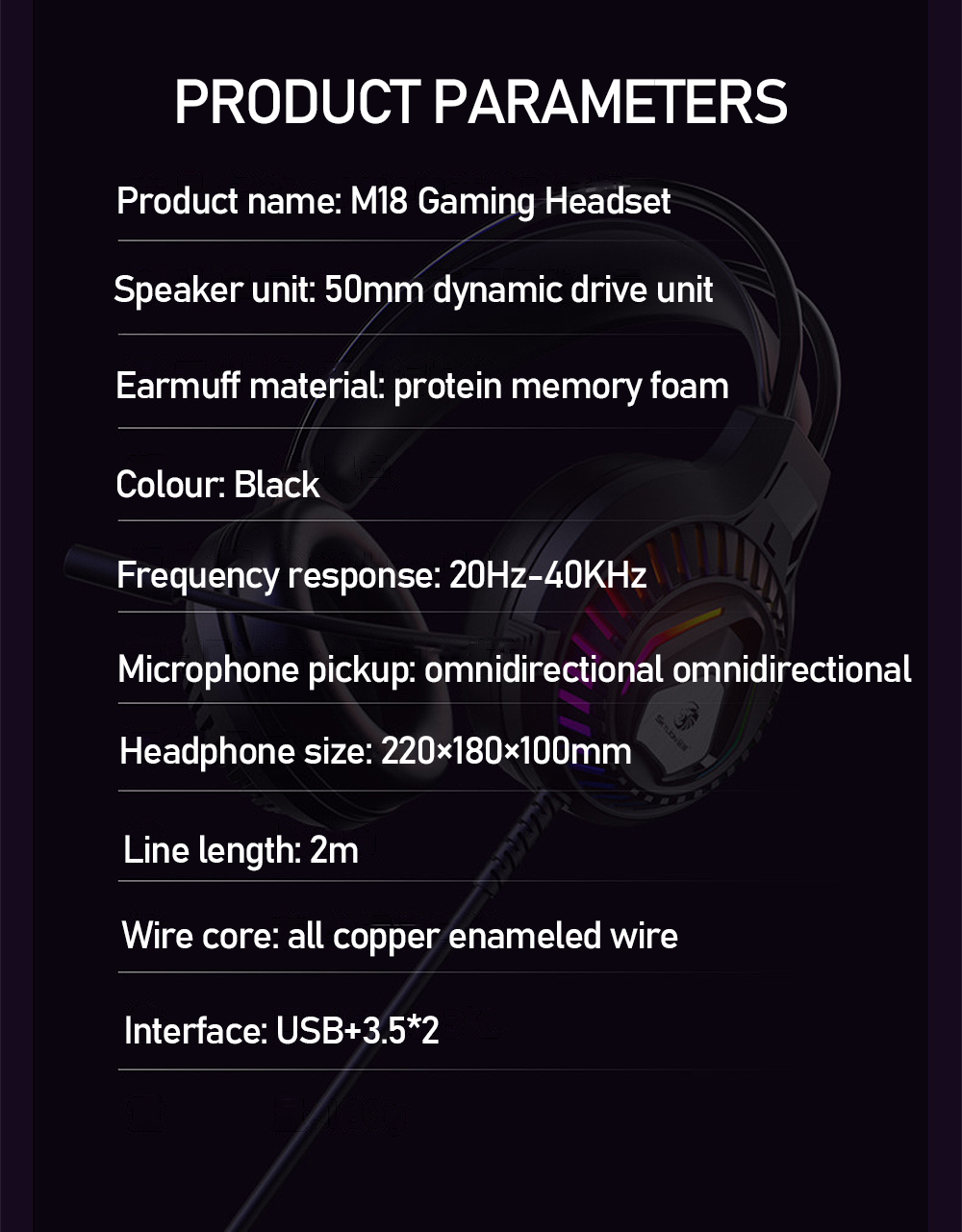 M18-Wired-Gaming-Headphone-71-Multi-channel-Surround-Stereo-50mm-Drive-Unit-with-Noise-Cancelling-Ex-1974033-3
