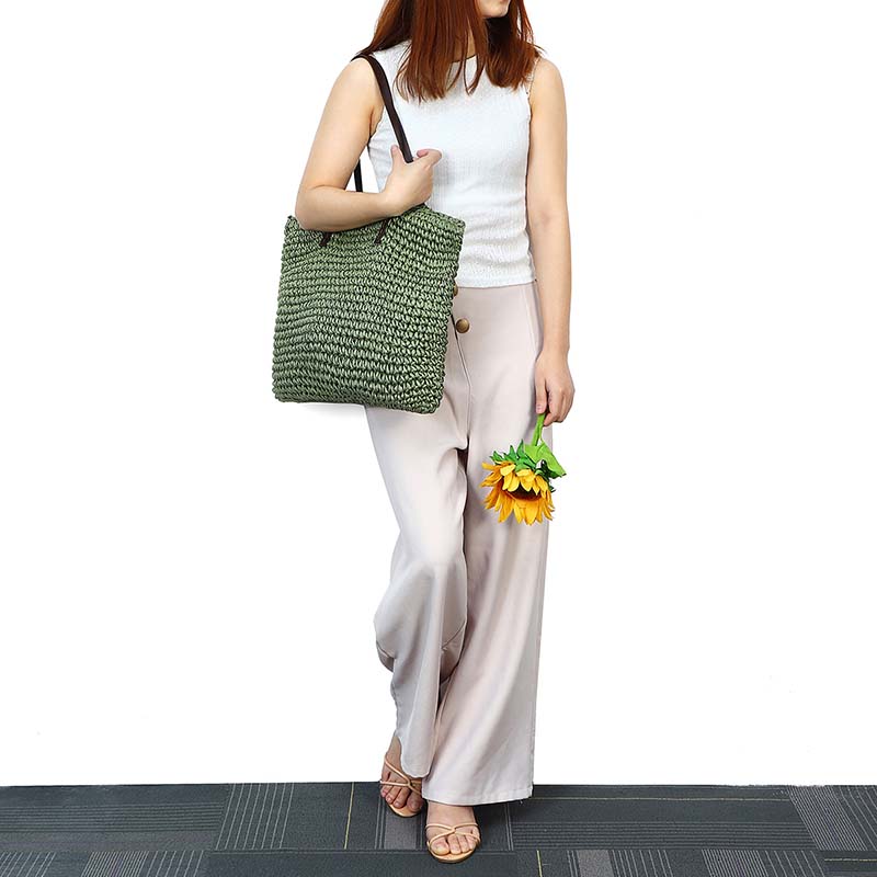 Outdoor-Portable-Straw-Weave-Handbag-Tote-Beach-Bag-Pack-Pouch-Shoulder-Bag-1433220-2