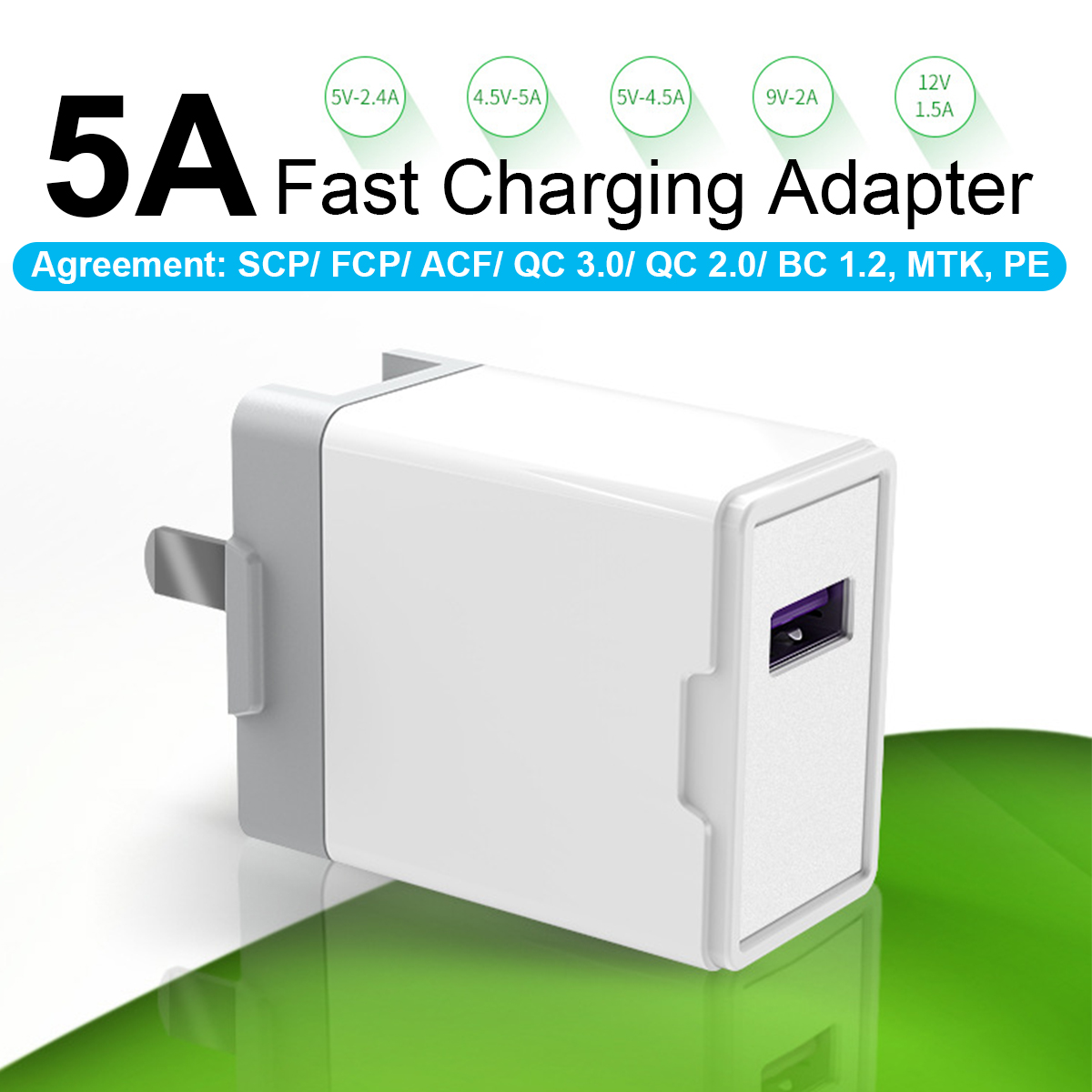 Bakeey-5A-23W-QC30-Fast-Charging-USB-Charger-Adapter-US-Plug-For-iPhone-XS-11-Pro-Huawei-P30-Pro-Mat-1582732-1