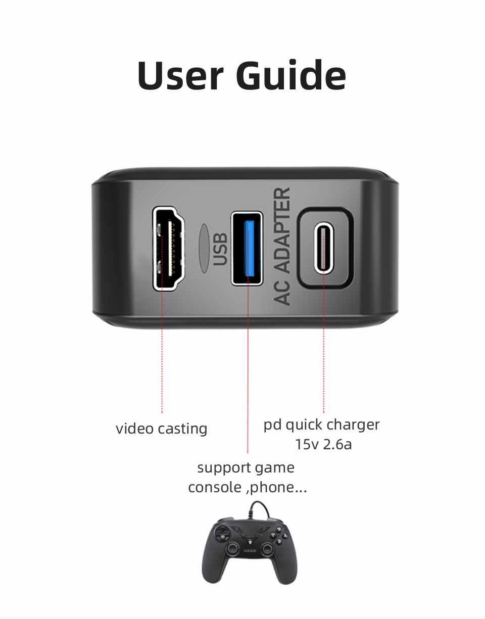 Bakeey-Docking-Station-Hub-1080P-HDMI-Video-Output--USB-to-RJ45-Port-31A-Fast-Charging-US-EU-UK-Plug-1938633-5