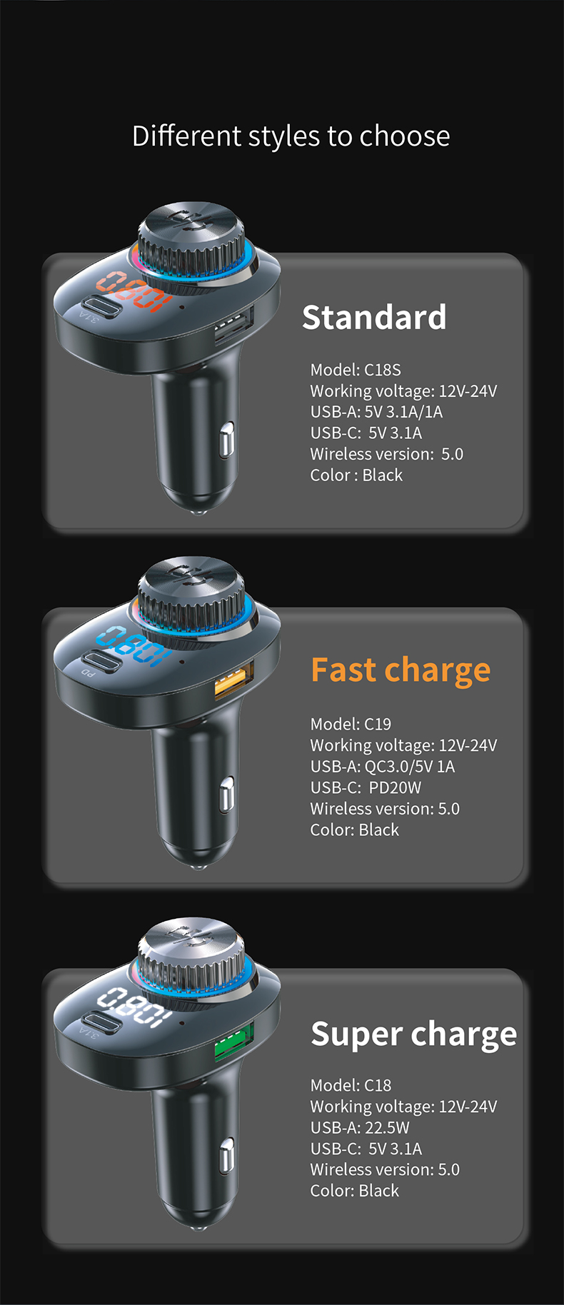 Bakeey-bluetooth-V50-FM-Transmitter-20W-PD--QC30-USB-Car-Charger-7-Colors-RGB-Backlit-Light-LED-Digi-1941817-10