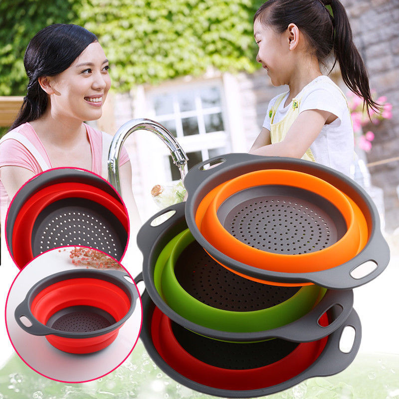 2Pcs-Set-Collapsible-Foldable-Silicone-Drain-Colander-Fruit-Vegetable-Strainer-Basket-1241444-5