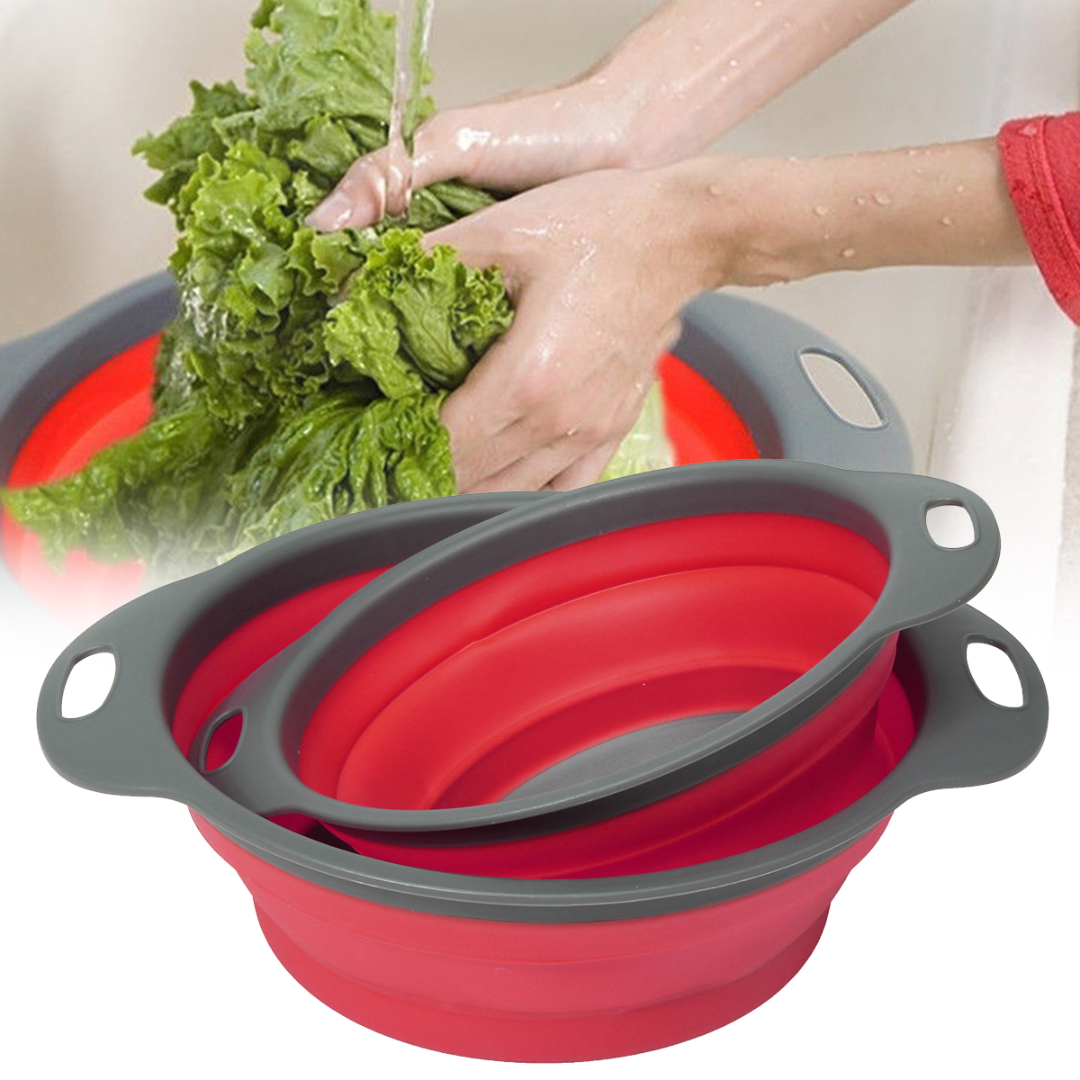 2Pcs-Set-Collapsible-Foldable-Silicone-Drain-Colander-Fruit-Vegetable-Strainer-Basket-1241444-8