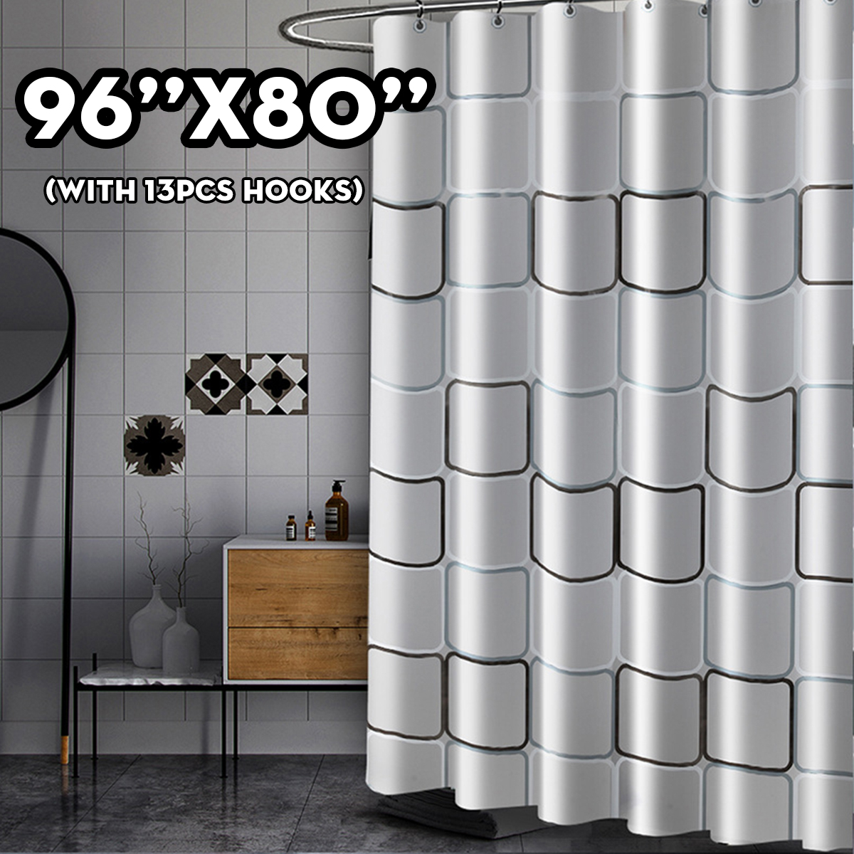 240x200CM-Big-Cube-Shower-Curtain-Waterproof-Mildewproof-Easy-to-Clean-Shower-Curtain-1862489-1