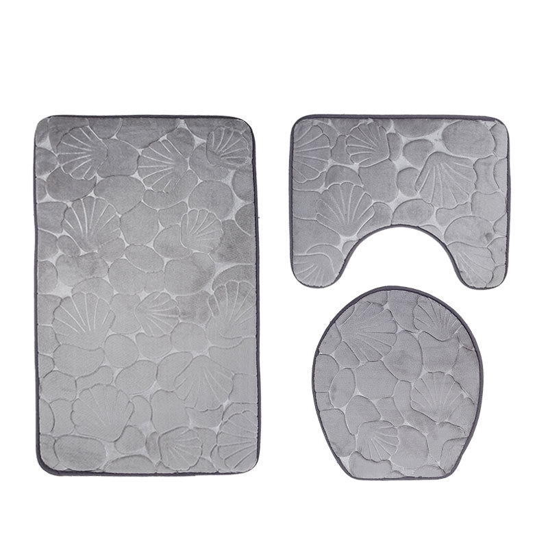 3pcs-Embossing-Bath-Mat-for-Bathroom-Memory-Foam-Bathroom-Carpet-Mat-Toilet-Mat-Bathroom-Floor-Rug-1744008-3