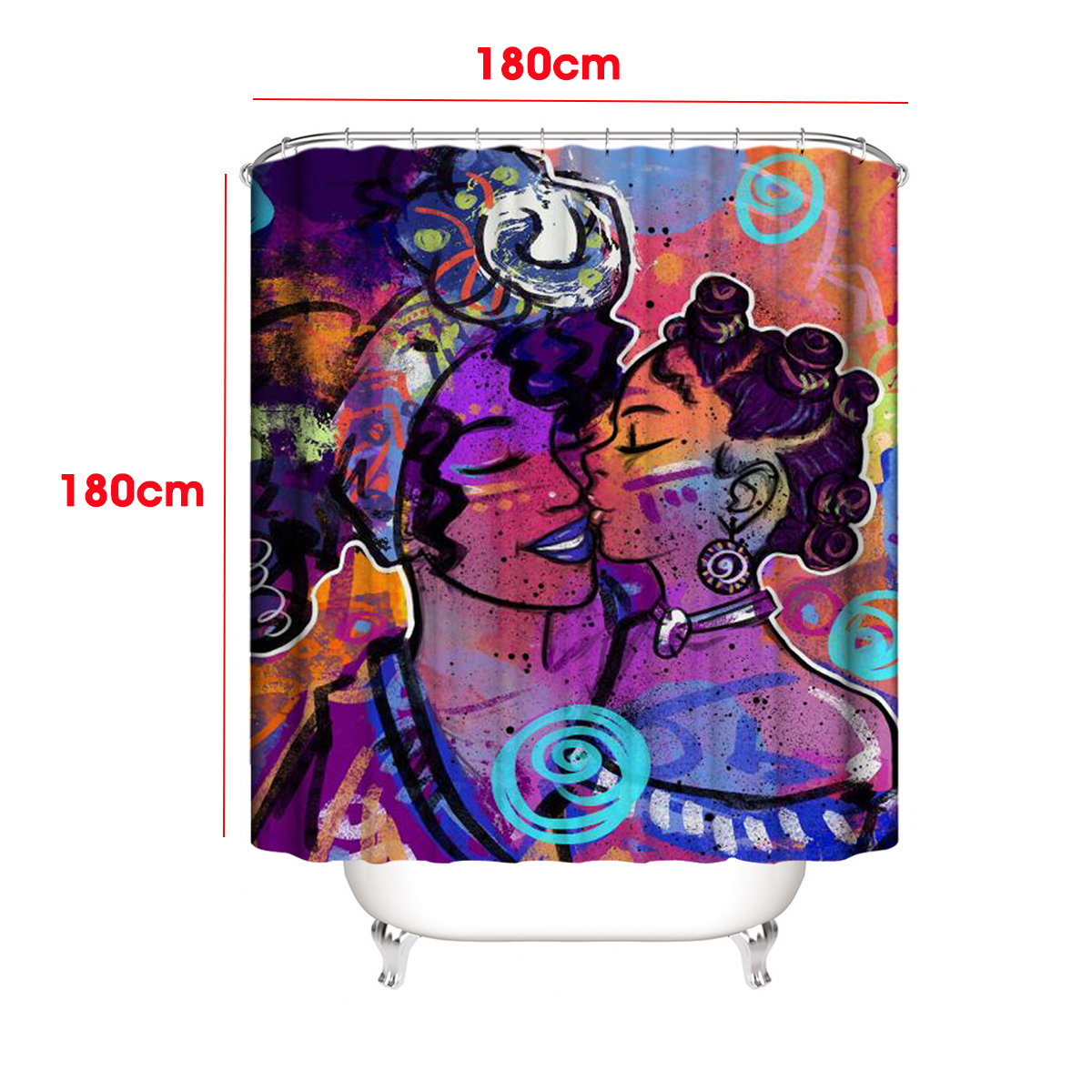 Bathroom-Shower-Curtain-Bath-Mat-Toilet-Cover-Rug-Decor-Set-Non-Slip-Waterproof-1814610-9