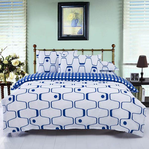 3-Or-4pcs-Polyester-Fiber-Blue-White-Labyrinth-Printed-Double-Sided-Use-Bedding-Sets-980892-3