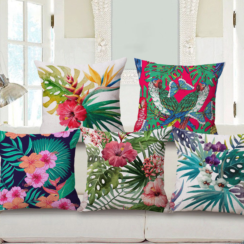 Decorative-Throw-Pillow-Case-Fashion-Cotton-Linen-Tropical-plant-Flowers-Grass-Cushion-Cover-1252867-1