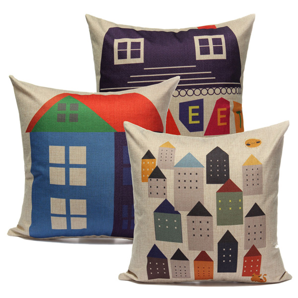 Fresh-Green-Cartoon-House-Cotton-Linen-Pillow-Case-Home-Sofa-Car-Cushion-Cover-999623-1