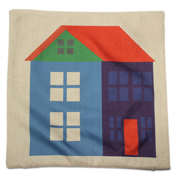 Fresh-Green-Cartoon-House-Cotton-Linen-Pillow-Case-Home-Sofa-Car-Cushion-Cover-999623-7