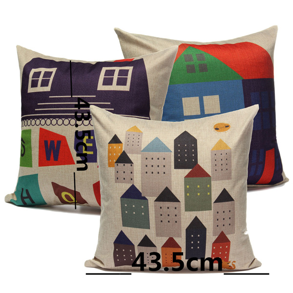 Fresh-Green-Cartoon-House-Cotton-Linen-Pillow-Case-Home-Sofa-Car-Cushion-Cover-999623-10