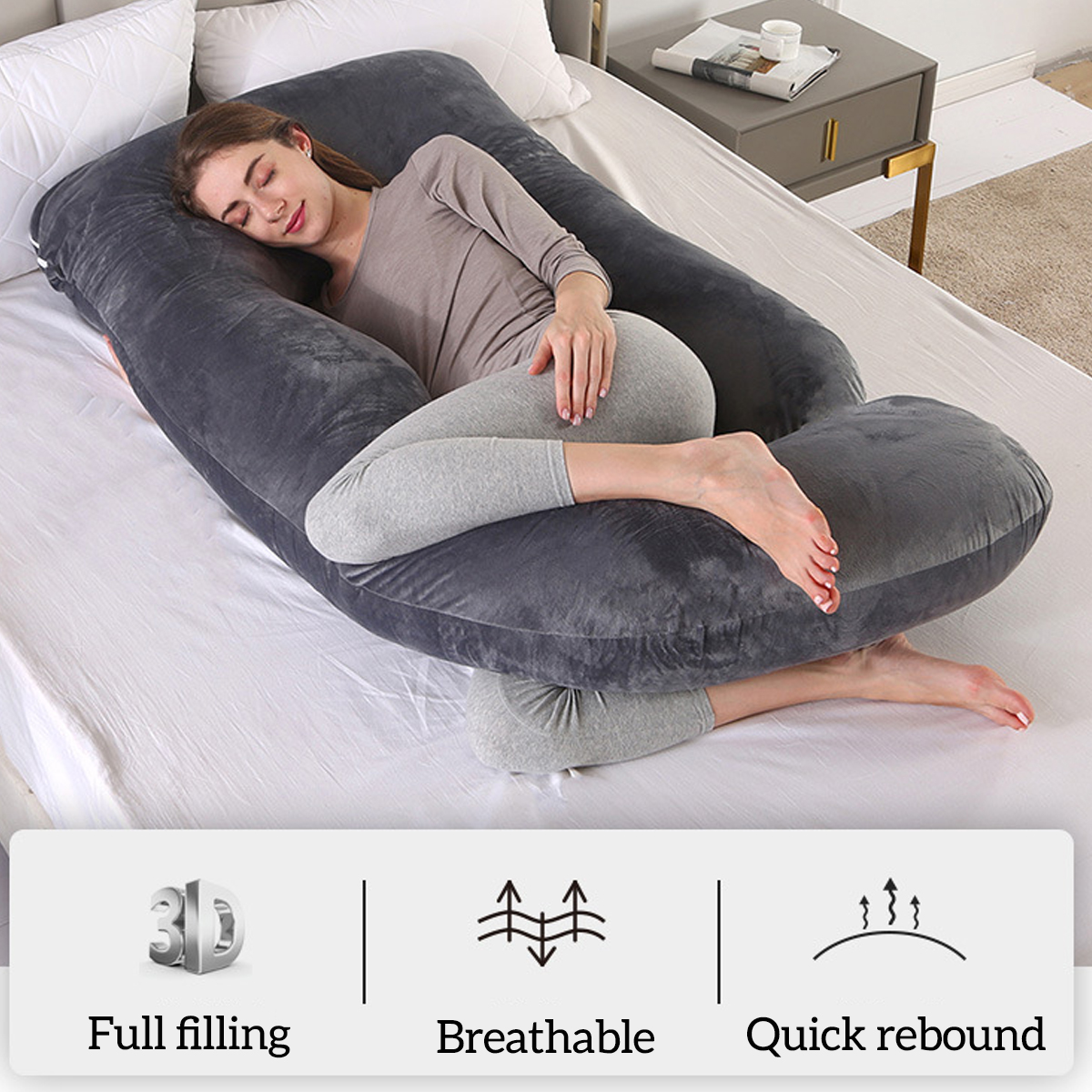 Mom-J-Shape-Pillow-Breathable-Double-Zipper-Design-Washable-Detachable-1958458-4