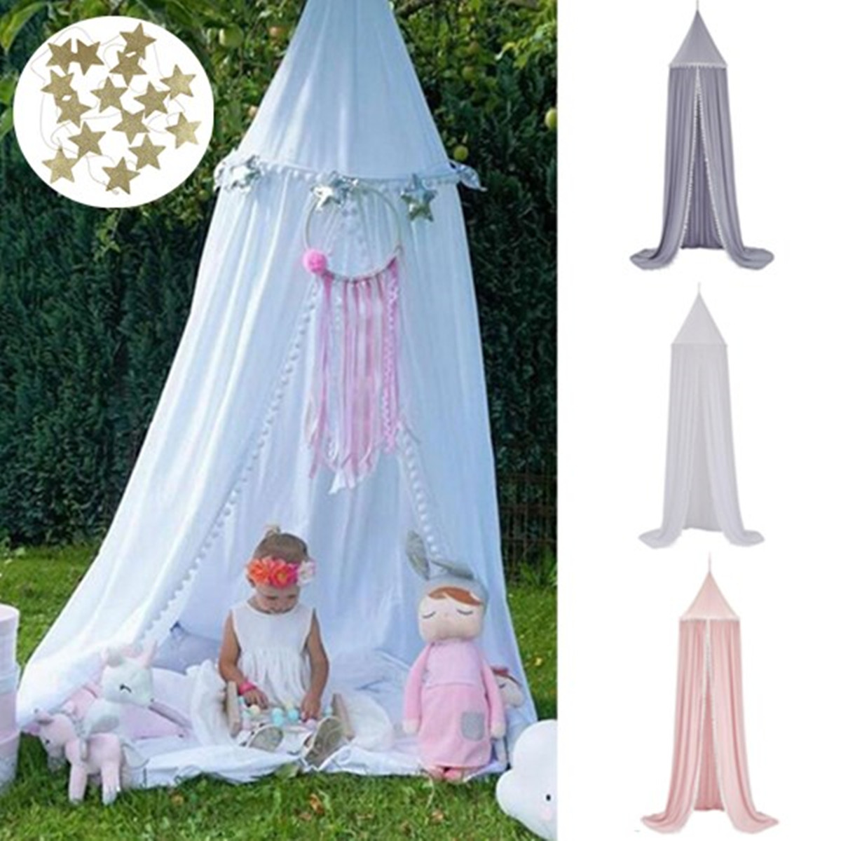 Round-Ball-Childrens-Bed-Canopy-Bedcover-Mosquito-Net-Curtain-Bedding-Dome-Tent-1572780-1