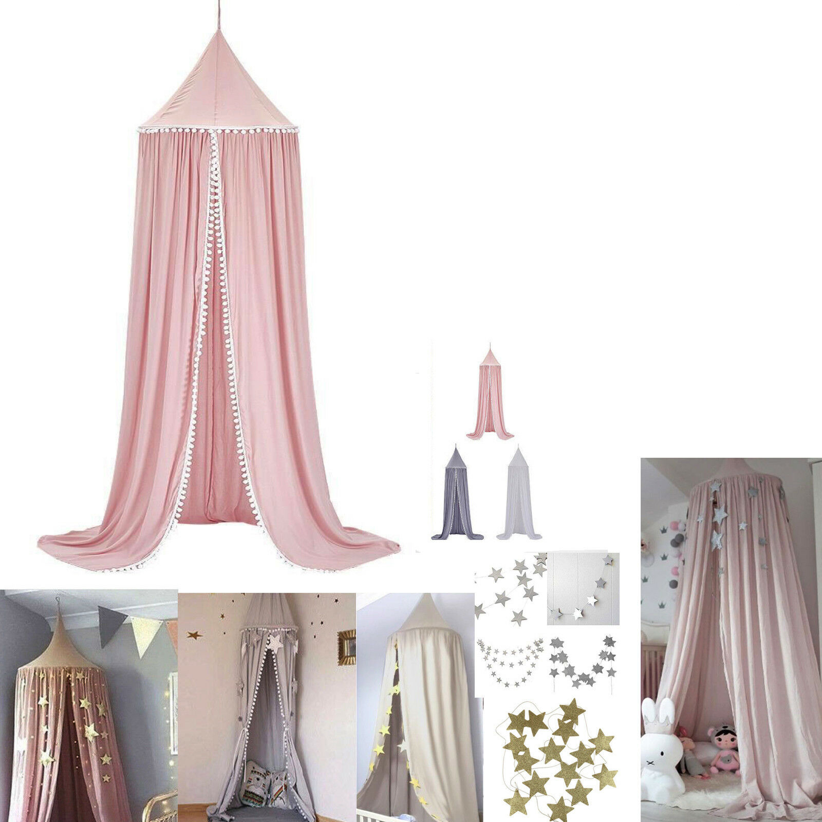 Round-Ball-Childrens-Bed-Canopy-Bedcover-Mosquito-Net-Curtain-Bedding-Dome-Tent-1572780-2