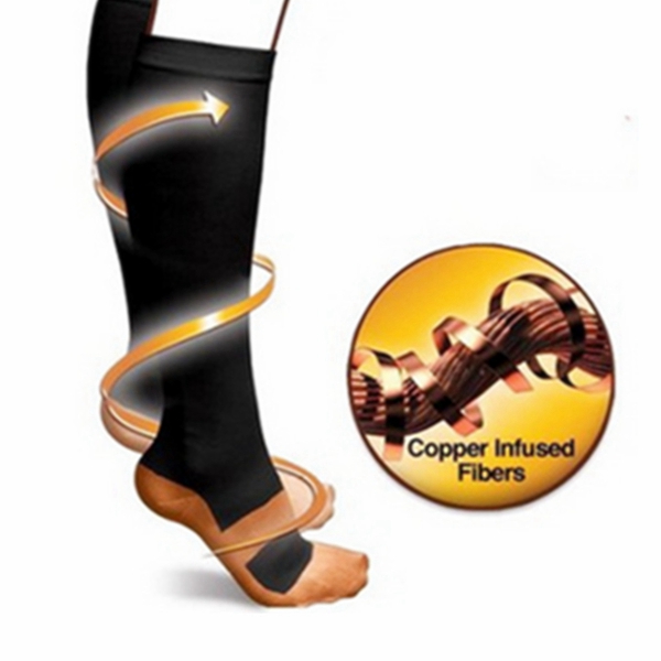 2pcs-Unisex-Copper-Infused-Varicose-Veins-Compression-Stock-Socks-Anti-Fatigue-1079209-2