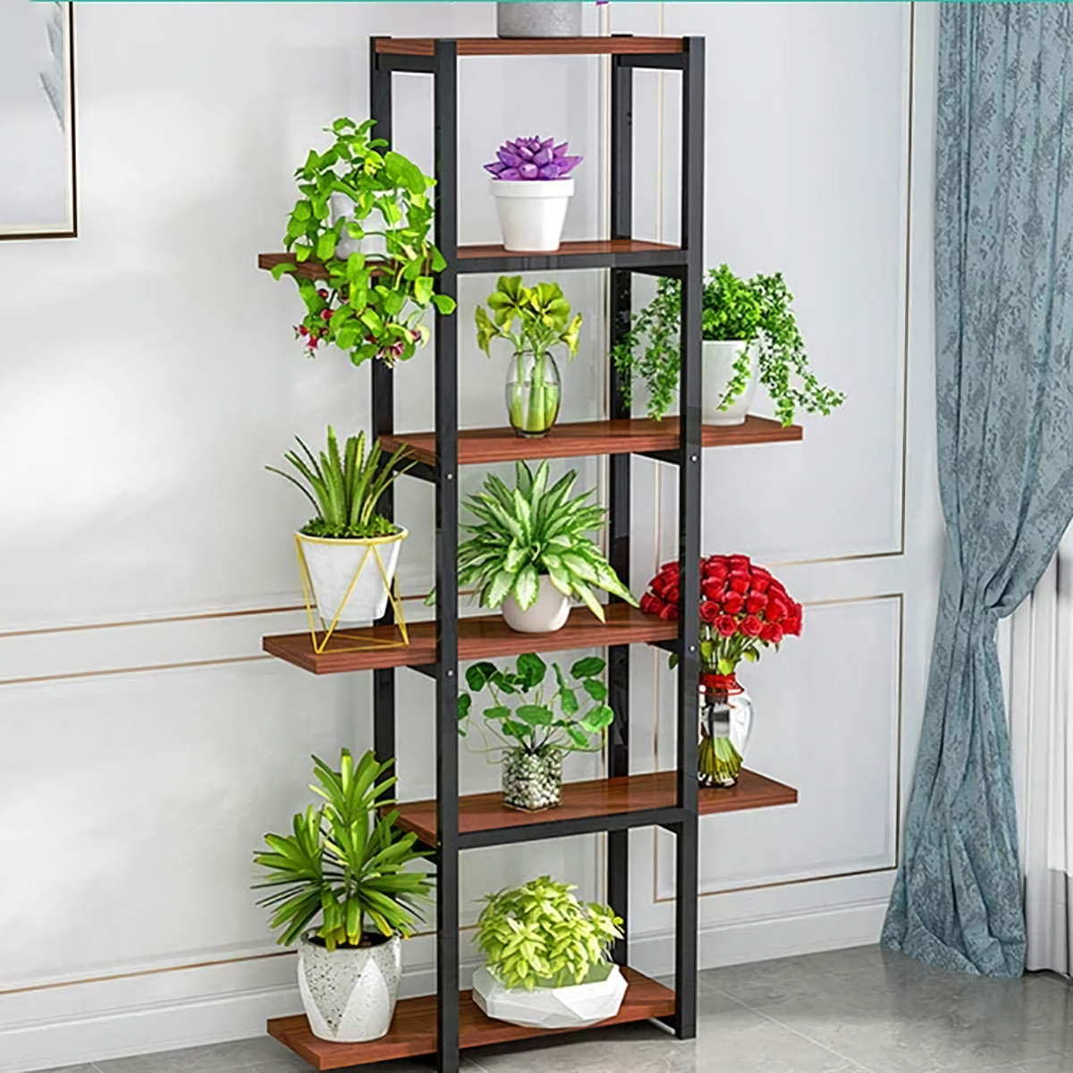 6-Layers-Home-Storage-Rack-Shelf-Display-Rack-Plant-Holder-Flower-Pot-Rack-Bookstand-Indoor-Outdoor--1789016-6