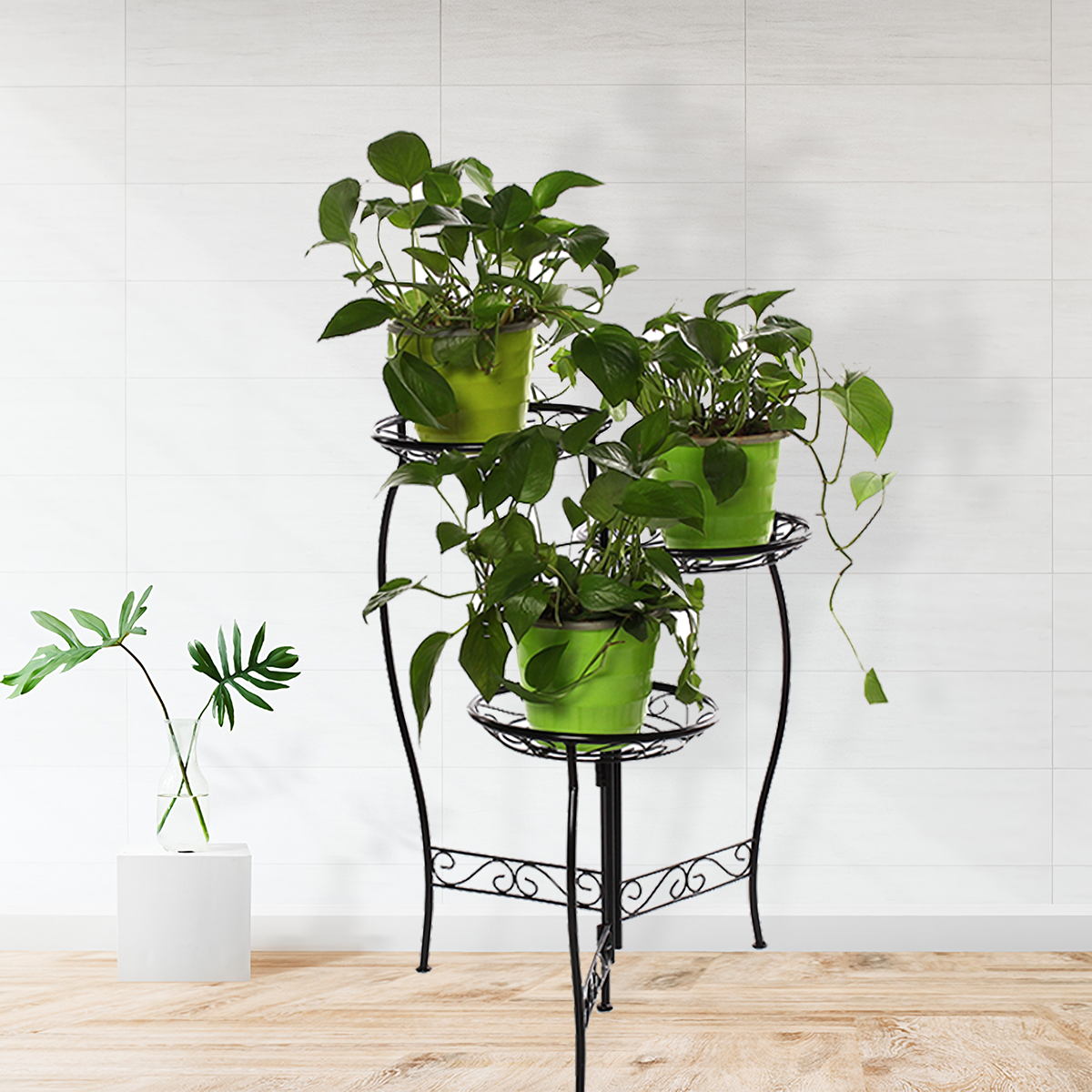 Metal-Flower-Pot-Stand-3-Tiers-Rounded-Plant--Holder-Indoor-Outdoor-Flower-Plant-Stand-Displaying-Ra-1797075-3