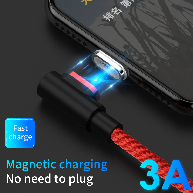 Bakeey-90-Degree-Magnetic-Type-C-Micro-USB-Data-Cable-Fast-Charging-For-Mi10-9Pro-Huawei-P30-P40-Pro-1681093-1